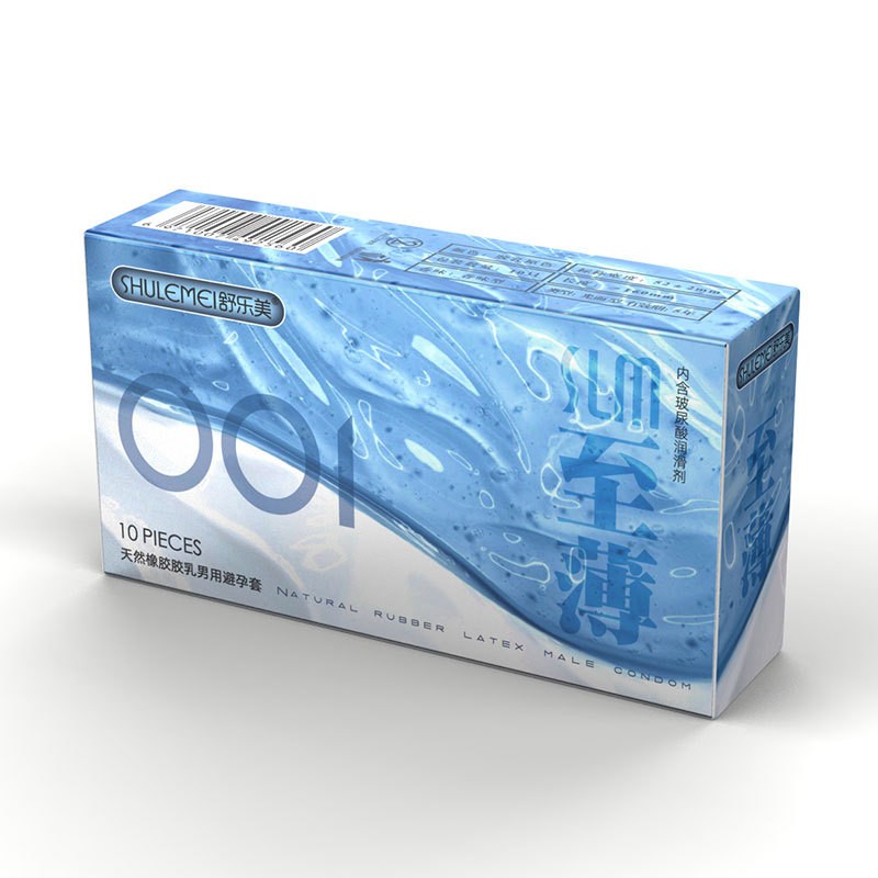 舒乐美玻尿酸避孕套001至薄安全套超薄裸入隐形男用水多超润滑套