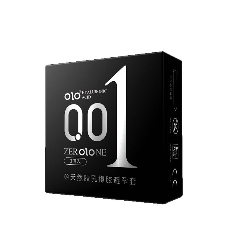OLO厂家玻尿酸安全套 丝薄001避孕套3只宾馆酒店成人保健情趣用品