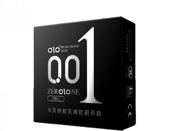 OLO厂家玻尿酸安全套 丝薄001避孕套3只宾馆酒店成人保健情趣用品