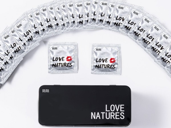 陌陌避孕套超薄003男用玻尿酸35只超润滑安全套中号成人用品铁盒