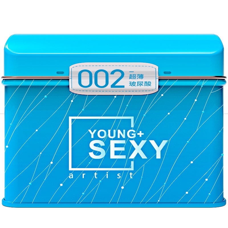 陌陌避孕套月光蓝宝盒男用30只超薄002水润清爽持久润滑中号套