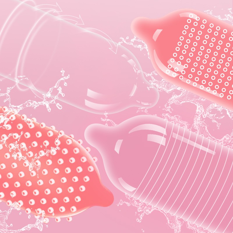 玻尿酸001避孕套猫舌牛油盒果冻盒10只装