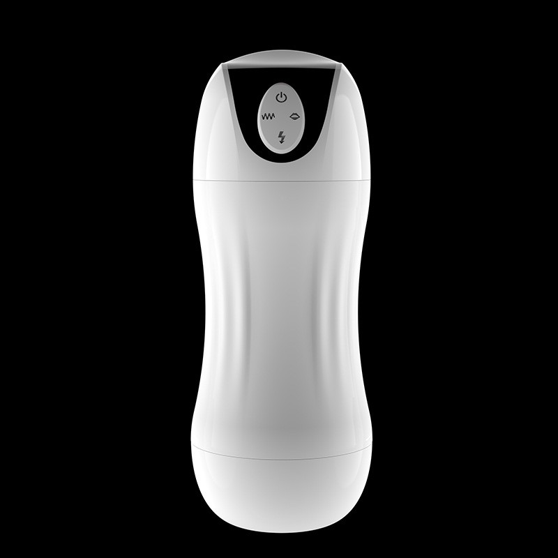 新款麦克斯夹吸震动吮吸发声男用便携式充电款飞机杯