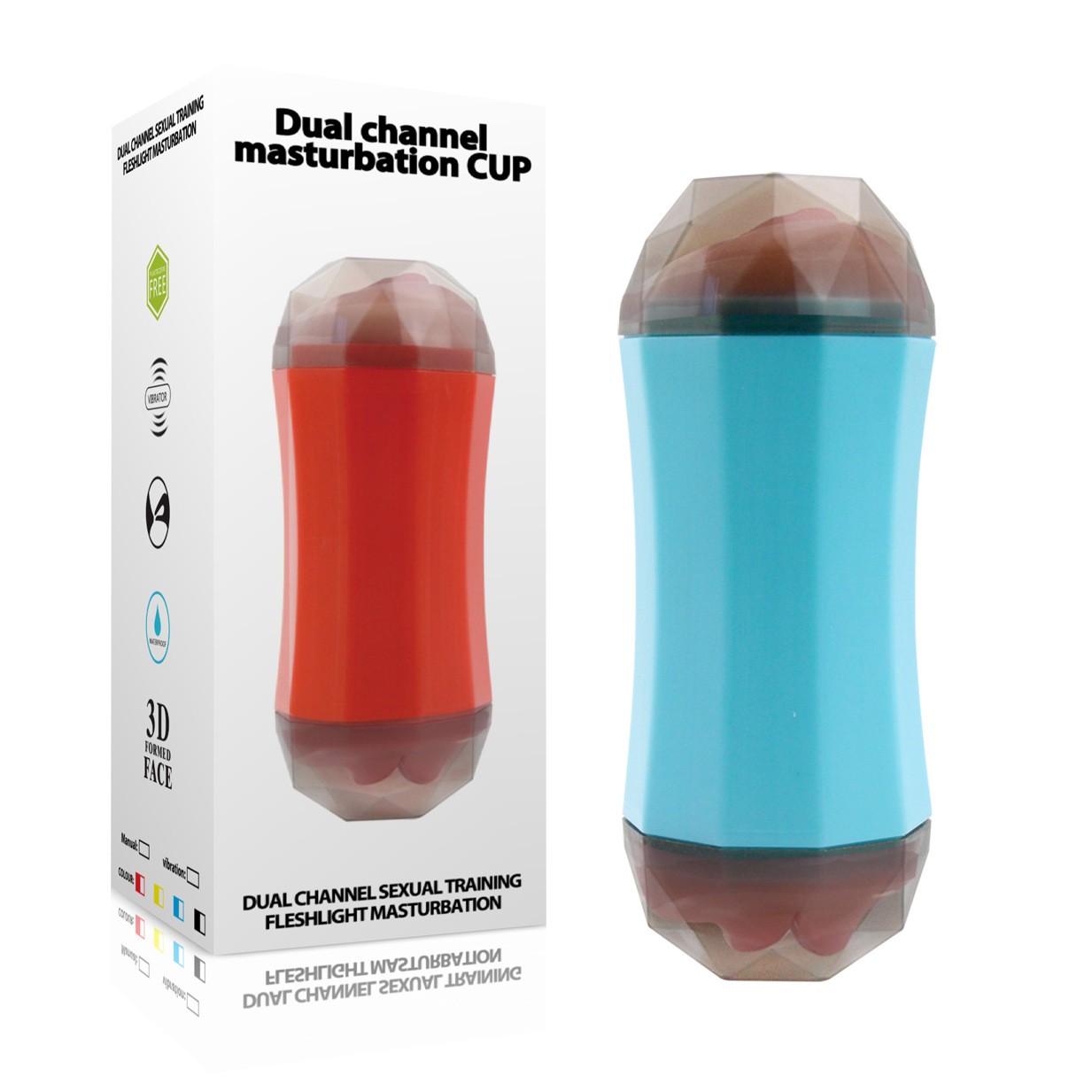 双头杯成人用品男用泄愤杯自慰阴交口交训练飞机杯男性解压自慰杯