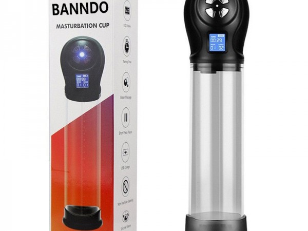 BANNDO男用阴茎飞机杯锻炼训练器震动阴茎泵男性水疗充电成人玩具