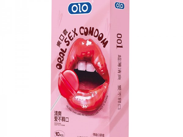 OLO口娇套避孕套口交专用套夜场无储精囊草莓味安全套