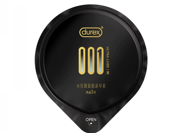 杜蕾斯001水性聚氨酯避孕套倍润润滑型超薄安全套保险套成人用品